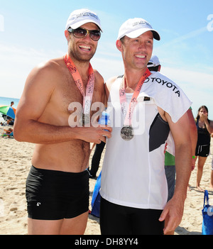 Geoff Stults und Jeffrey Donovan 5th Annual Nautica South Beach Triathlon St. Jude Children Research Hospital Miami zu profitieren Stockfoto