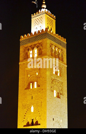 Koutoubia Moschee oder Kutubiyya-Moschee ist die größte Moschee in Marrakesch, Marokko. Stockfoto