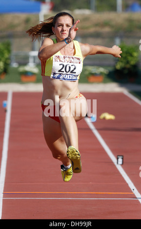 Athleten kämpfen während der Junior nationale Studien in Mallorca, Spanien Stockfoto