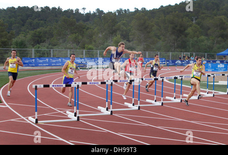 Athleten kämpfen während der Junior nationale Studien in Mallorca, Spanien Stockfoto