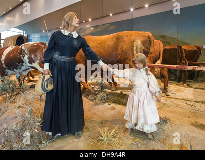 Zeigen Sie im nationalen historischen Oregon Trail Interpretive Center, Bäcker, Oregon, USA an Stockfoto