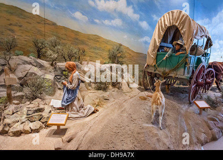 Zeigen Sie im nationalen historischen Oregon Trail Interpretive Center, Bäcker, Oregon, USA an Stockfoto