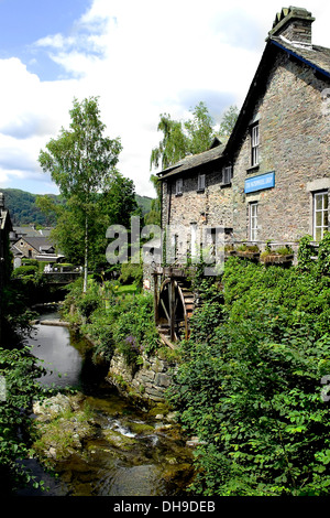 4824. Wasserrad, Ambleside, Lake District, Cumbria, UK Stockfoto