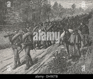 Shermans Armee auf seinen Marsch zum Meer während des Bürgerkriegs der USA, 1864 Stockfoto