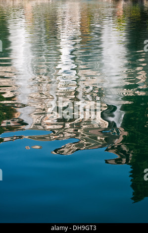 Reflexionen der Neptun-Brunnen im Fischteich, Villa d ' Este, Tivoli, Latium, Italien Stockfoto