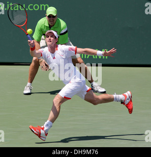 Andy Murray im Männer-Finale am 14. Tag des Sony Ericsson Open im Crandon Park Tennis Center Key Biscayne Florida - 01.04.12 Stockfoto