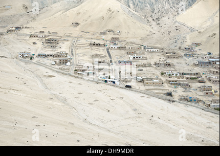 Leh Stadt. Architektur der alten Hauptstadt des Budhhist-Ladakh-Königreich im Himalaya. Indien, Ladakh, Jammu Kaschmir Stockfoto