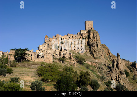 Italien, Basilicata, Craco verlassenes Dorf Stockfoto