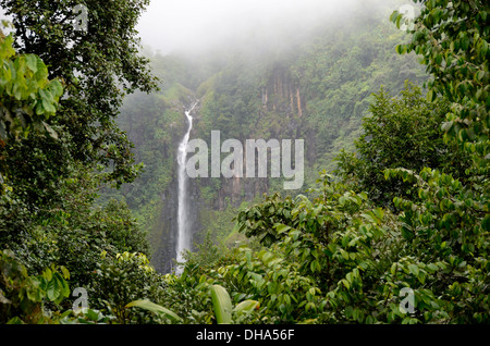 Carbet Wasserfälle Rutschen Les du Carbet auf Guadeloupe Stockfoto