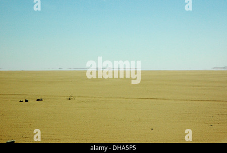 Eine Fata Morgana in der Wüste In Abu Simbel Wüste eine Fata Morgana ist ersichtlich, dass eine Fata Morgana ist eine natürlich vorkommende optische Phemen in dem Stockfoto