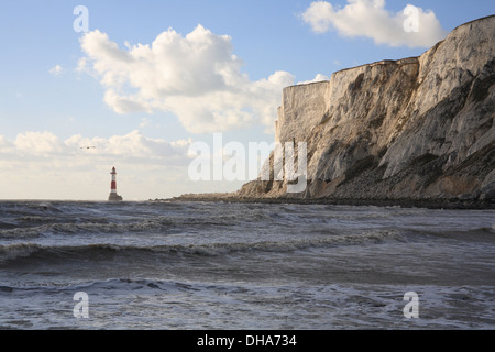 Beachy Head Lighthouse in der Nachmittagssonne Stockfoto