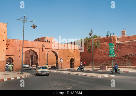 Moschee De La Kasbah Nd Tor 12. Jahrhundert (Almohaden-Dynastie) City Wall Marrakesch Marokko Stockfoto