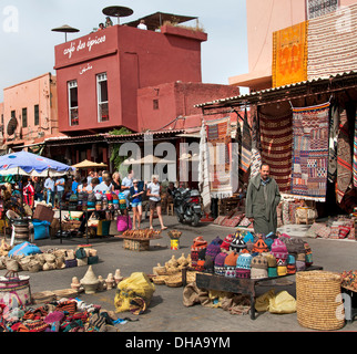 Old Spice Market Marrakesch Marokko Medina Souk Shop Stockfoto