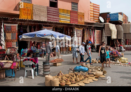 Old Spice Market Marrakesch Marokko Medina Souk Shop Stockfoto