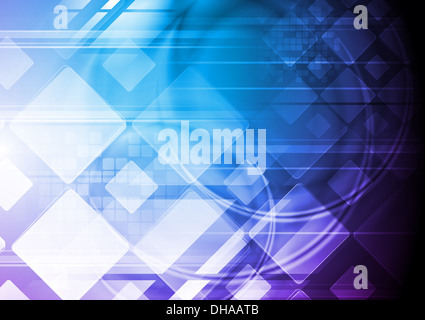 Blaue Hi-Tech Design mit quadratischen Elementen. Vektor Eps 10 Stockfoto