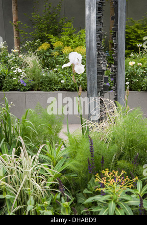 Chelsea Flower Show 2013, Fera - Eindämmung der Ausbreitung Designer Jo Thompson. Flora-Silbermedaille Stockfoto