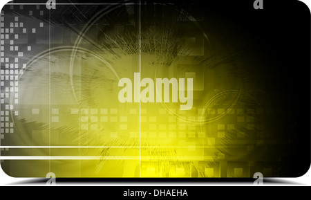 Gelbes Hi-Tech-Hintergrund. Vector Illustration Eps 10 Stockfoto