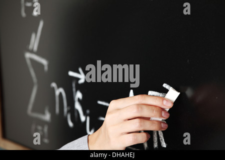 Lehrer zeichnen Zustand des Synchronismus phase Stockfoto