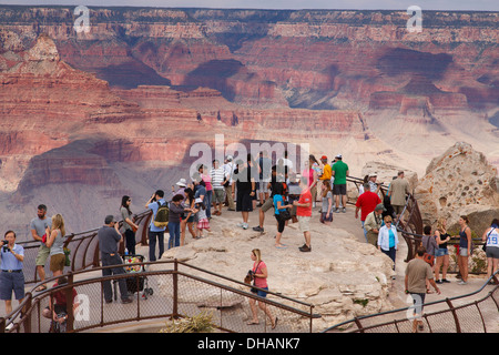 Mather Point, South Rim, Grand Canyon Nationalpark in Arizona. Stockfoto