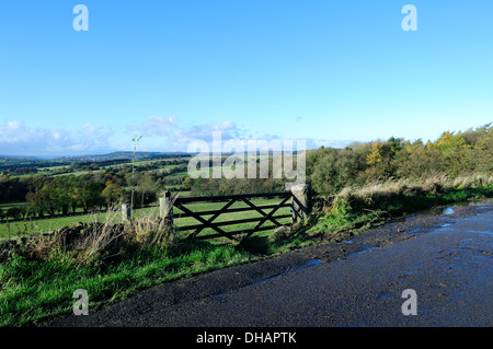 5 Bar Gate "Peak District" oberen Holloway Derbyshire, England, Vereinigtes Königreich. Stockfoto