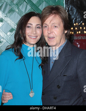 Paul McCartney und seine Frau Nancy Shevell Sir Paul McCartney hält eine Privatparty bis zur premiere seines neuesten video "My Valentine" Stockfoto