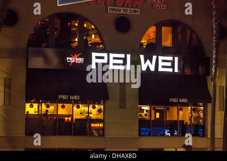 Pei Wei Restaurant auf dem Hollywood Boulevard in Hollywood, Kalifornien Stockfoto