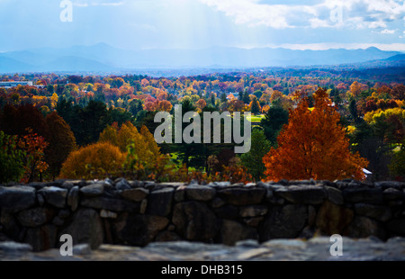 Herbstfarben im Grove Park Inn, Asheville, North Carolina Stockfoto