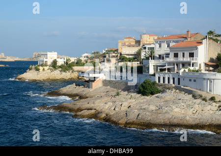 Anse De La Fausse Monnaie Creek auf der Corniche Road Malmousque Marseille Provence französischen Küste Stockfoto