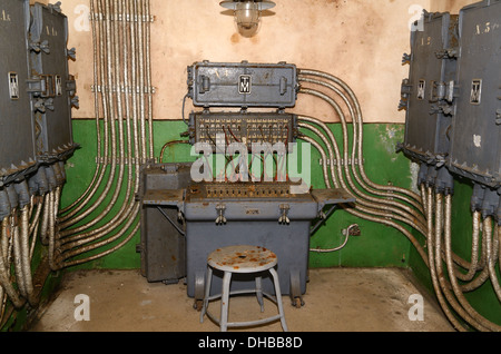 Militärkommunikationszentrum im Verlassenen, Historischen und unterirdischen Fort Saint Gobain an der Maginot-Linie Modane Maurienne Savoie France Stockfoto