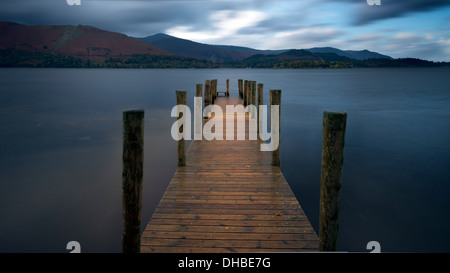 Schiffstation, Ashness Pier Derwentwater Cumbria UK Stockfoto