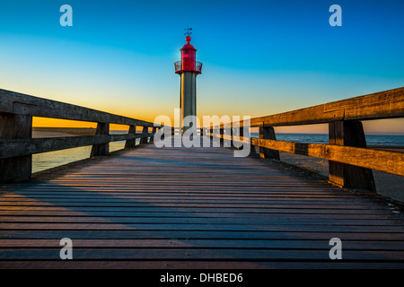 Leuchtturm.  Trouville-Sur-Mer-Leuchtturm. Frankreich Normandie Stockfoto