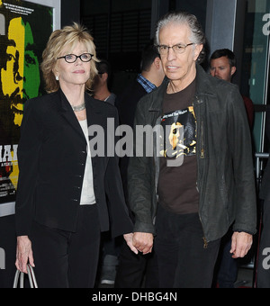 Jane Fonda und Richard Perry Los Angeles Premiere von Magnolia des Bildes "Marley" statt im Dome am Arclight Hollywood - Ankünfte Stockfoto