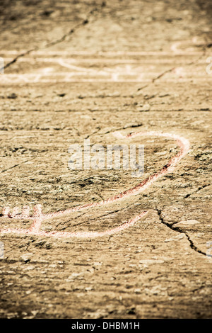 Rock-Gravur bei Himmelstalund eines Schwedens größte Sammlung von Felszeichnungen mit mehr als 1660 Bilder. Bronzezeit Stockfoto