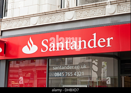 Birmingham-Bankfiliale der spanischen Bank santander Stockfoto