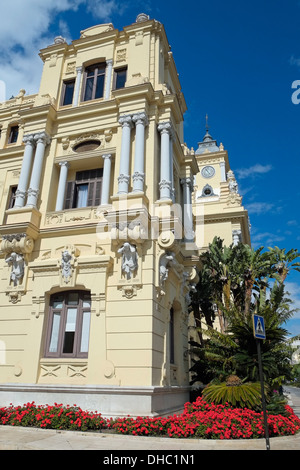 Das Rathaus (Ayuntamiento), Málaga, Andalusien, Spanien. Stockfoto