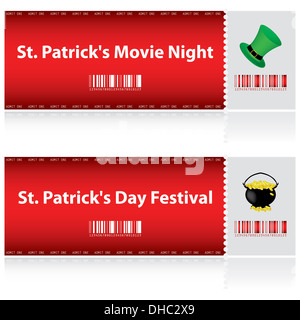 spezielle Tickets für St. Patricks Day Stockfoto