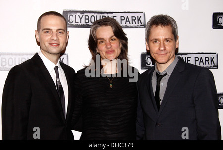 Jordan Roth Pam MacKinnon und Bruce Norris Broadway Premiere nach Party für 'Clybourne Park' im Gotham Hall New York City Stockfoto