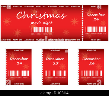 spezielle rote Karten für Weihnachten Stockfoto