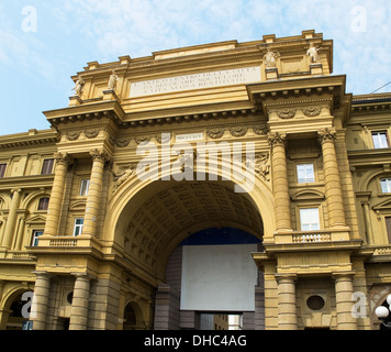 Bogen Sie in der Piazza della Repubblica. Florenz, Italien Stockfoto