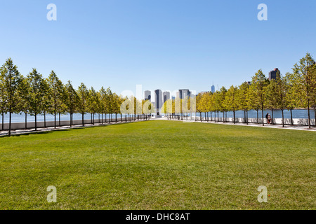 Ein Blick auf das Denkmal für Franklin D Roosevelt im Franklin D Roosevelt vier Freiheiten Park. Stockfoto