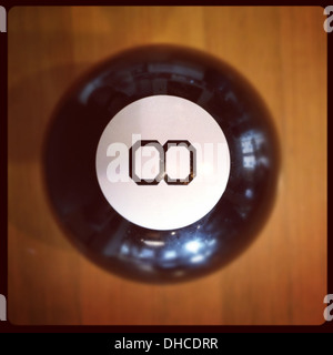 Magic 8 Ball, Nahaufnahme Stockfoto