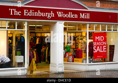 Die Edinburgh Woolen Mill Ladenschild Stockfoto