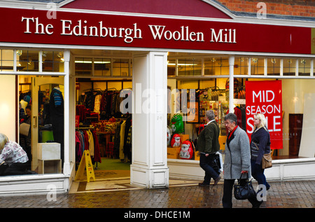 Die Edinburgh Woolen Mill Ladenschild Stockfoto