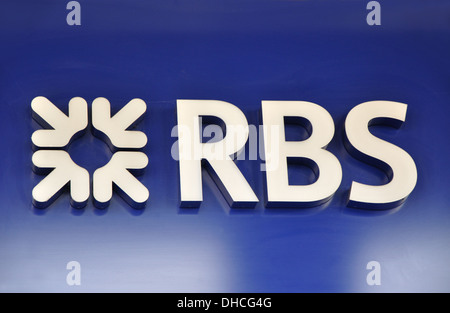 RBS (Royal Bank of Scotland) unterzeichnen, Nottingham, England, UK Stockfoto
