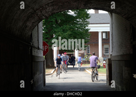 Gebäude auf Governors Island New York Stockfoto