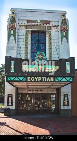 Ägyptischen Theater in DeKalb, Illinois, einer Stadt auf dem Lincoln Highway Stockfoto