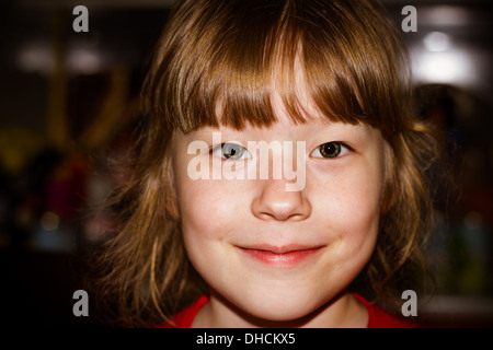 Porträt des schönen Mädchens hautnah Stockfoto