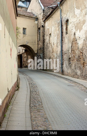 gepflasterten Kurve Straße Stockfoto