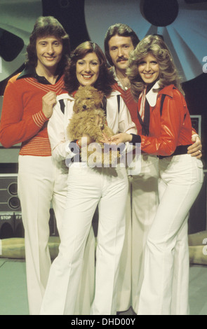 DIE BROTHERHOOD OF MAN UK pop Gruppe über 1976 Stockfoto