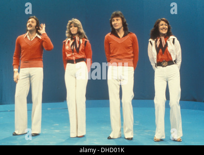 DIE BROTHERHOOD OF MAN UK pop Gruppe über 1976 Stockfoto